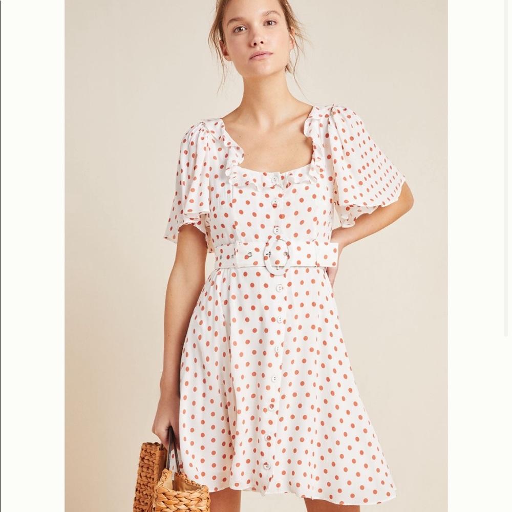 ✨ Anthropologie Daisy Dotted Dress - Picture 1 of 4